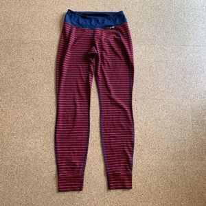 Patagonia Red and Blue Striped Leggings